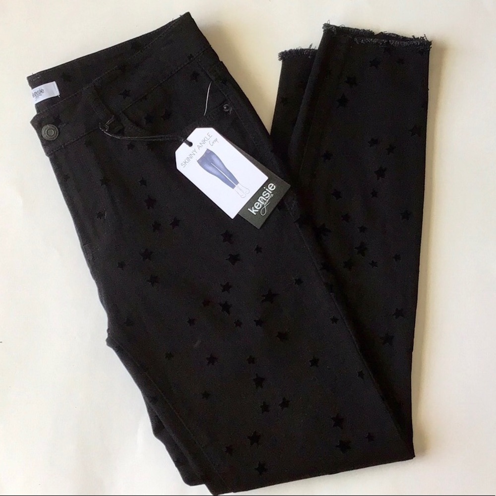 Kensie Star Print Skinny Jeans